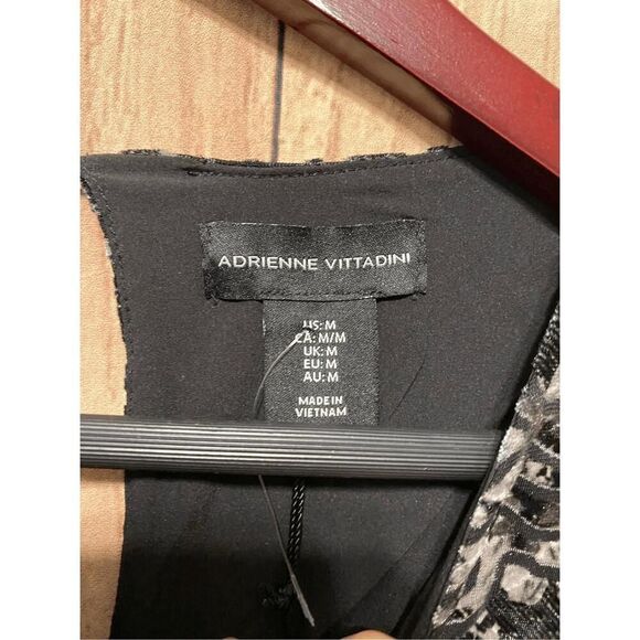 Adrienne Vittadini Medium NWT Black Velvet Burnout Floral Dress - Picture 5 of 7